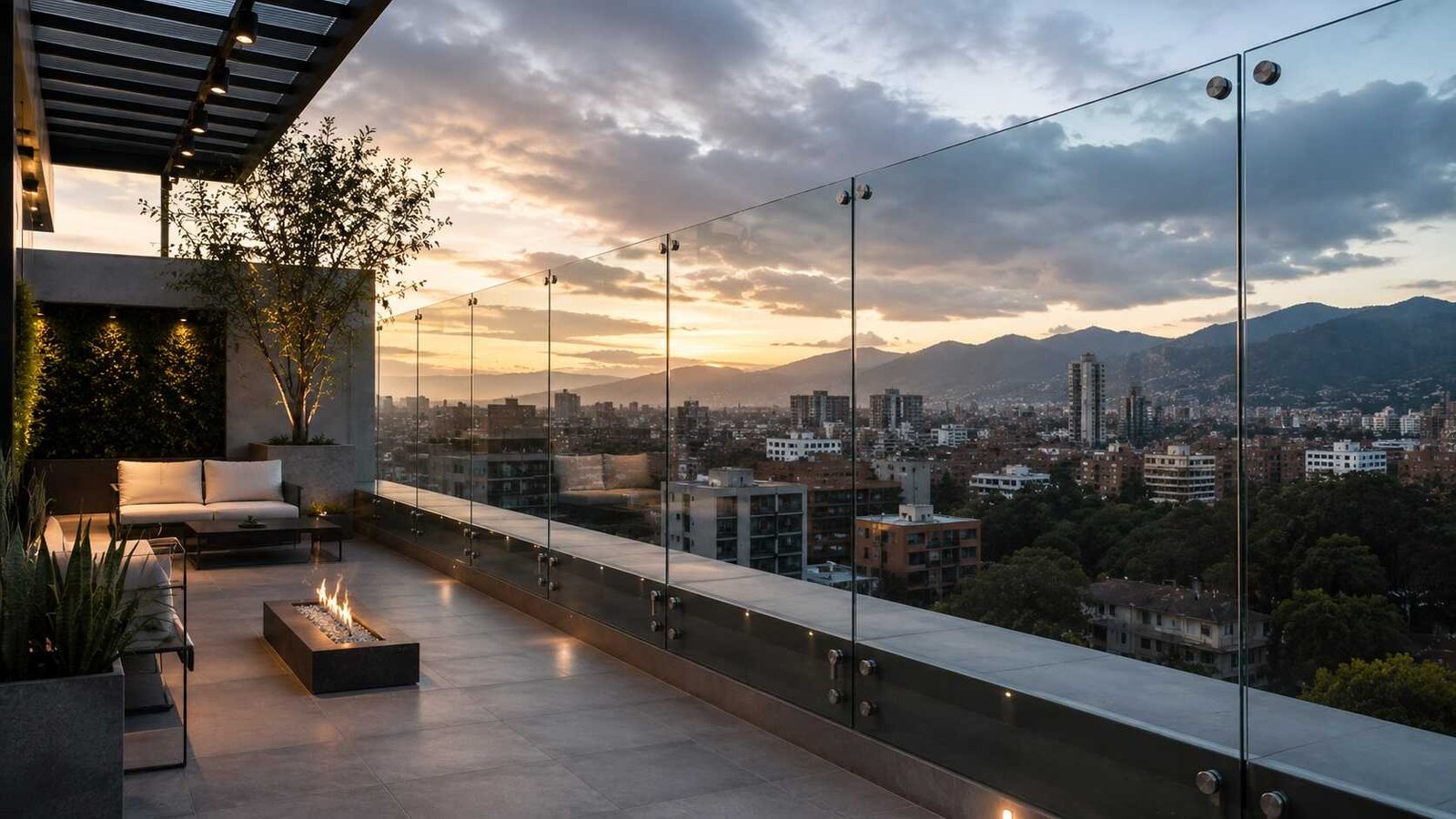 Proyectos Realizados Cortavientos en vidrio - Zona T, Bogotá