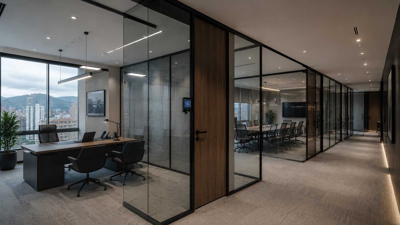 Proyectos Realizados División de oficina en vidrio - Santa Bárbara, Bogotá