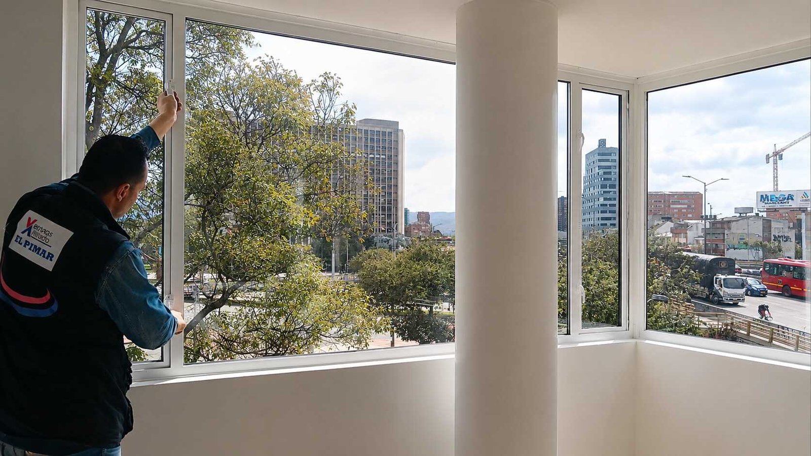 Instalación ventanas antiruido El Pimar Bogotá 3