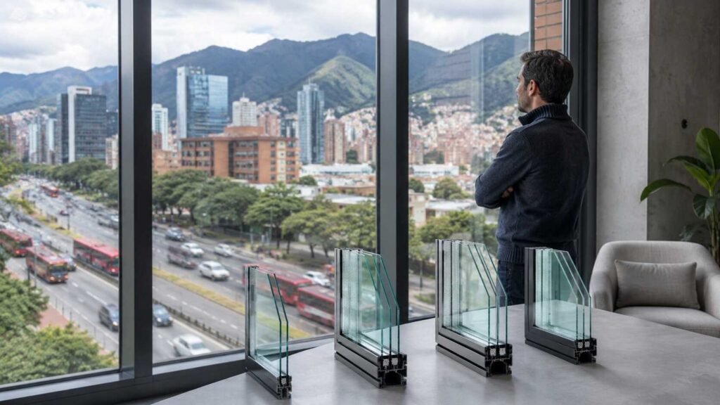 Tipos de vidrio para ventanas antiruido en Bogotá: guía técnica completa tipos de vidrio optimized